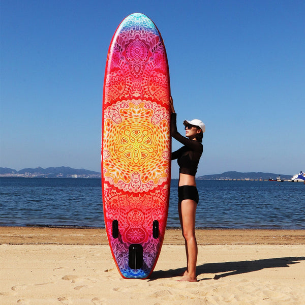 AISUNSS Paddle Board 10ft  Inflatable Stand up Paddle Board, with Premium SUP &#038; Backpack Accessories