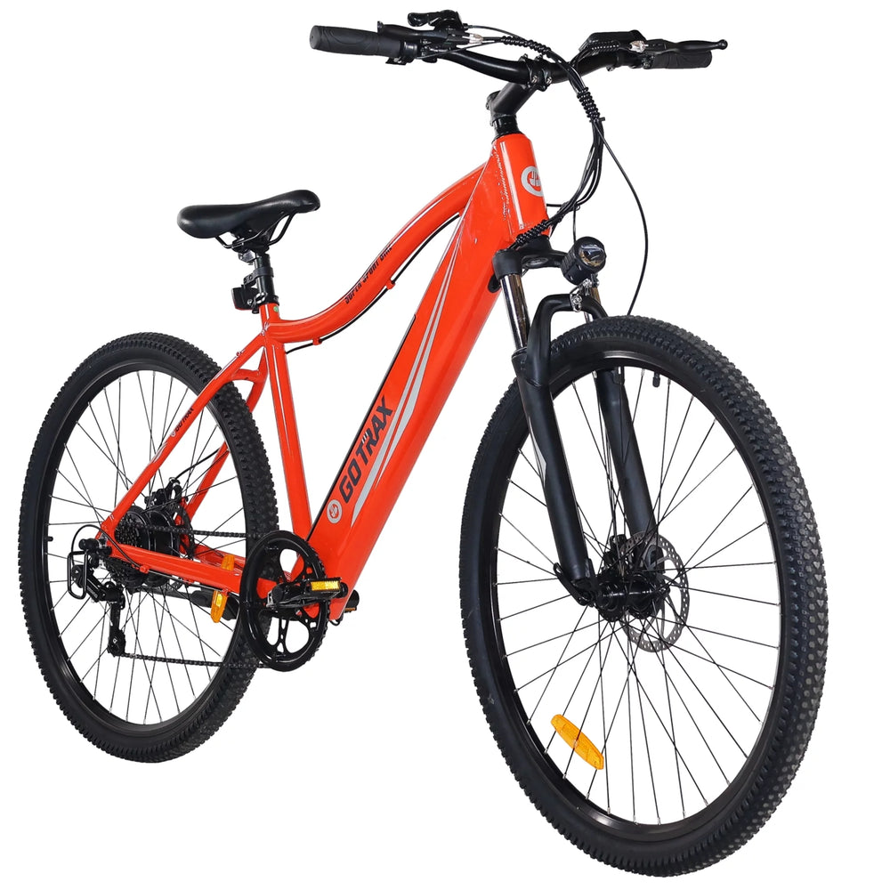 GOTRAX Alpha 29&#8243; Electric Mountain Bikes for Adult, 350W 7 Speed Commuter Travel E-Bikes, Orange